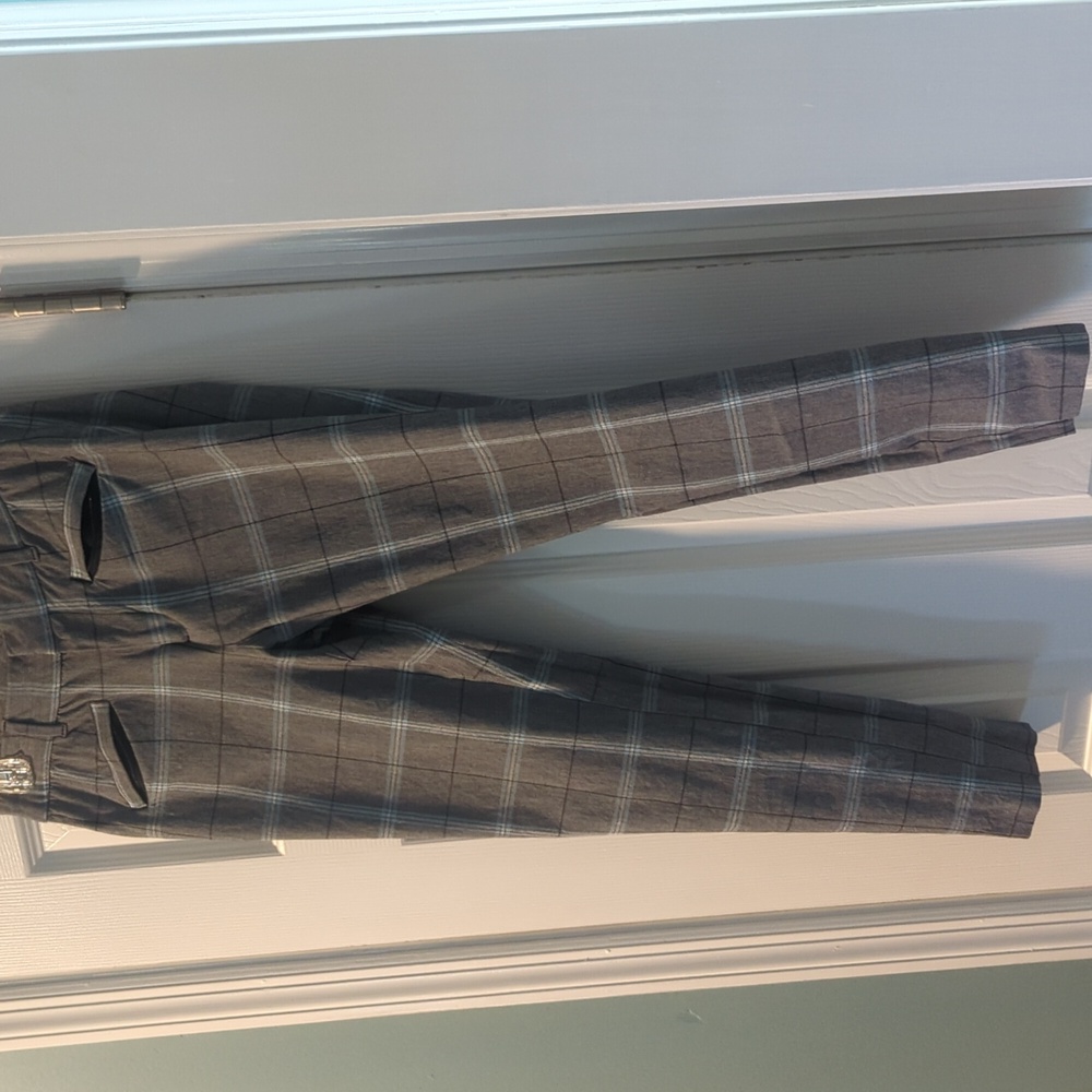 Curvy skinny glen plaid